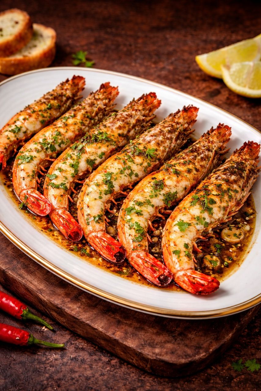 Spicy Garlic Prawns